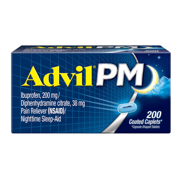 Advil PM Ibuprofen 200mg, 200 Caplets