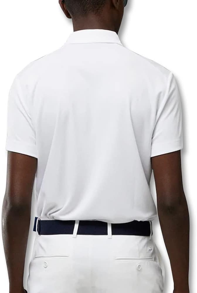 J Lindeberg Men's Peat Reg Fit Golf Polo - White