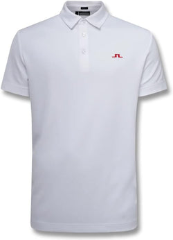 J Lindeberg Men's Peat Reg Fit Golf Polo - White