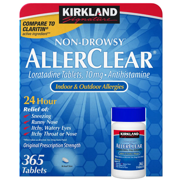Kirkland Signature Non-Drowsy AllerClear Antihistamine 10 mg, 365 Tabl ...