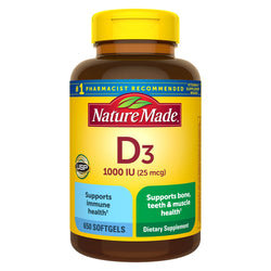 Nature Made Vitamin D3 25 mcg, 650 Softgels