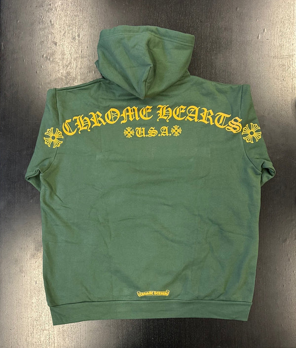 Chrome Hearts Online Exclusive Green Hoodie