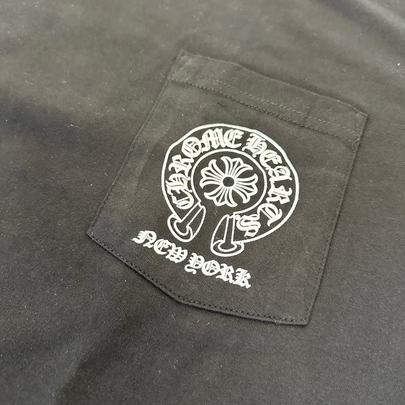 Chrome Hearts New York Horseshoe Logo Pocket T-Shirt