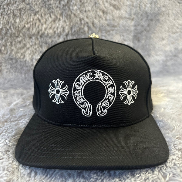 Chrome Hearts Horsehoe Logo Plus Cross Baseball Cap
