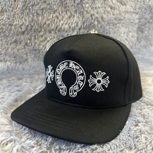 Chrome Hearts Horsehoe Logo Plus Cross Baseball Cap