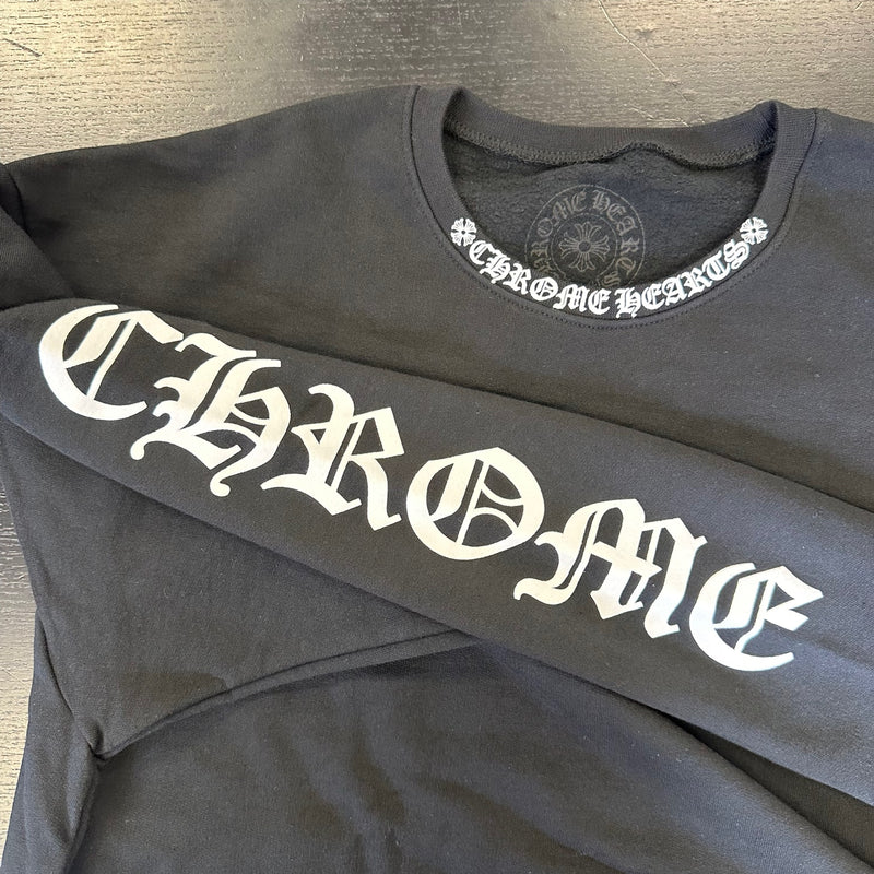 Chrome Hearts Neck Logo Pocket Crewneck Sweatshirt