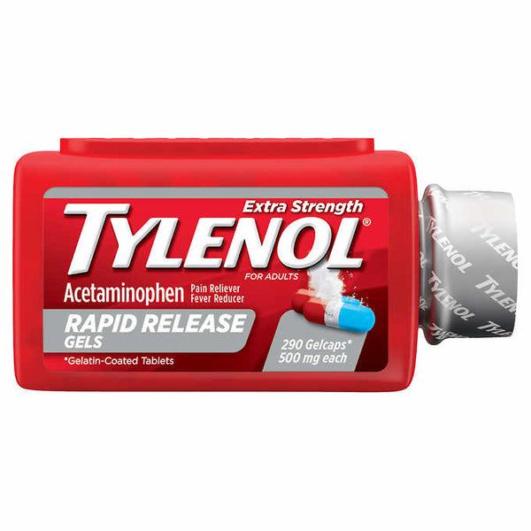 Tylenol Extra Strength Rapid Release 500mg, 290 Gelcaps