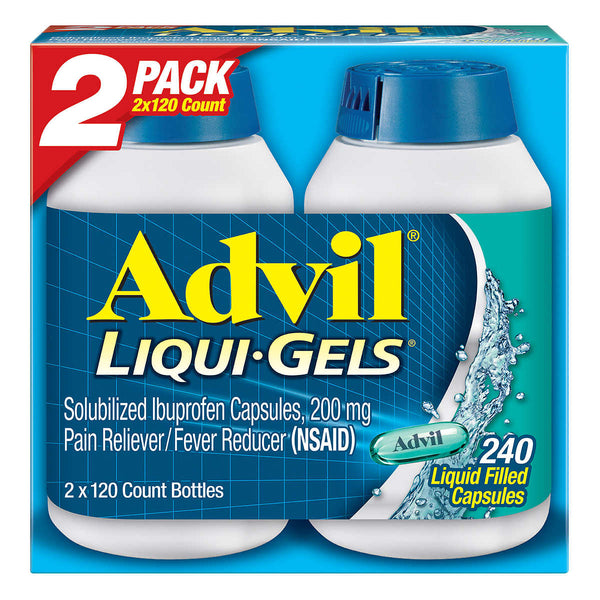 Advil Liqui-Gels Ibuprofen 200mg 2pack, 240 Capsules