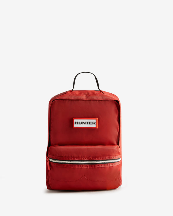 hunter mini backpack red UBB1210KBM Nylon Pioneer Top Clip Backpack, Red, , Basic Industrial & Scientific Hammitt branding embossed at front Hunter | Black/Brushed Gold Red