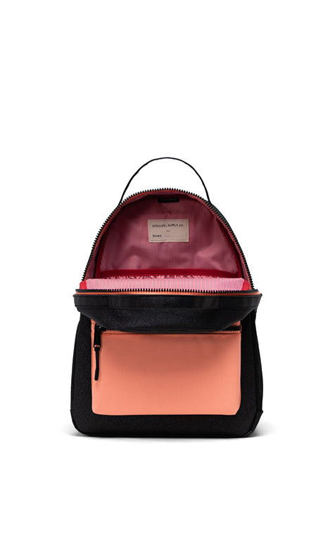 Herschel Kids Nova 20L Backpack - Black Sparkle / Neon Peach