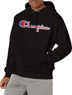 Champion Reverse Weave Pullover Scripot Logo - Black